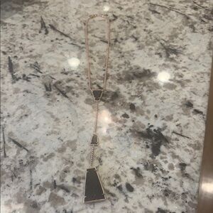 Kendra Scott Rose Gold and Black Necklace